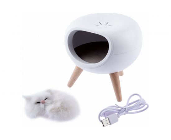 Светодиодный детский светильник ночник ЭРА NLED-467-1W-W котик белый, Б0052814 – изображение 8