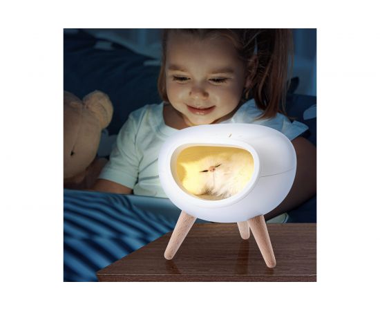 Светодиодный детский светильник ночник ЭРА NLED-467-1W-W котик белый, Б0052814 – изображение 10