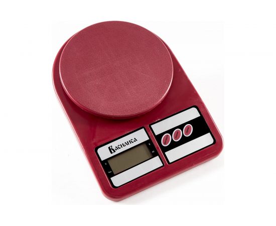 Настольные электронные весы ВАСИЛИСА ВА-012 бордовый : 5 кг, пластик / 0R-00006714 