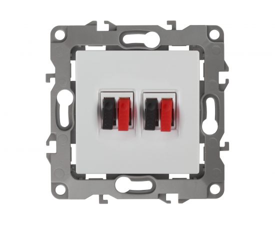 Двойная аудио розетка ЭРА 12-3112-01 IP20, 12, белый Б0027461 