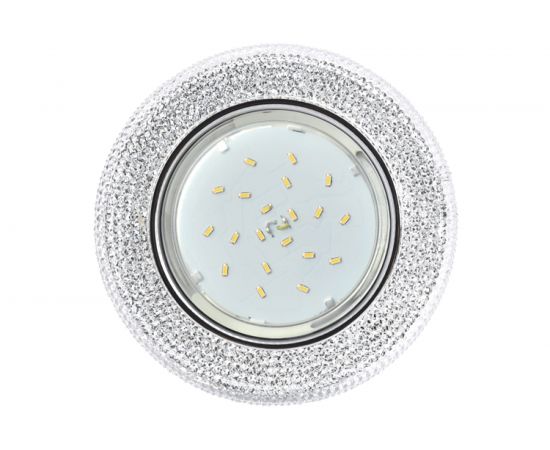 Встраиваемый светильник Ecola GX53 H4 LD7069 с подсветкой Модерн Прозрачный/Хром 35x125 /к+/ FT53CMEFB 