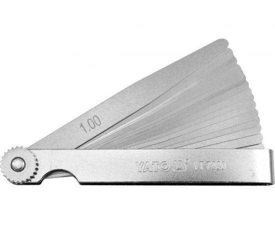 Измерительные щупы YATO 100мм 17шт. 0,02-1мм YT-7220 