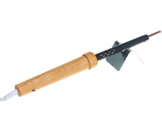 Электрический паяльник СИБРТЕХ ЭПСН-25/220 деревянная ручка Россия 91300 