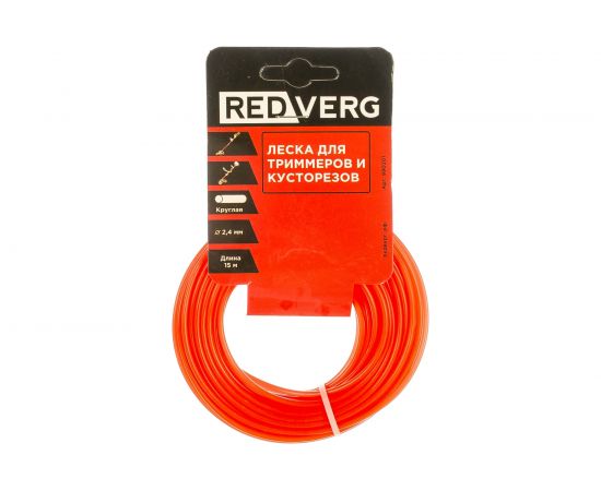 Леска для триммера 2,4 мм, 15 м, круглая REDVERG 5014470 