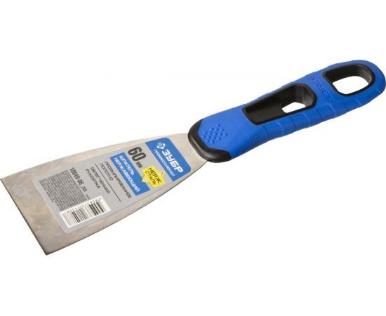 Шпатель с профилированным нержавеющим полотном и 2к ручкой 60мм Зубр ПРОФЕССИОНАЛ 10049-06_z03 – изображение 2