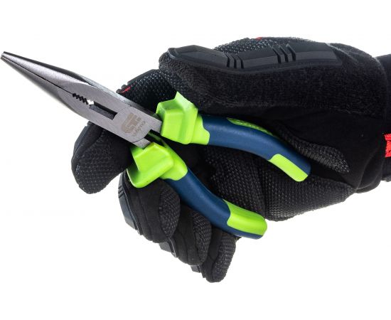 Прямые длинногубцы СИБРТЕХ 180 мм, двухкомпонентные рукоятки 17105 – изображение 2