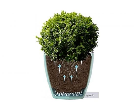 Горшок SANTINO ДЕКО ТВИН 4 л, 20х17.5 см, антрацит 051908 – изображение 2