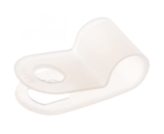 R-образное белое крепление для кабеля диаметром до 5мм, 100шт NIKOMAX NMC-CHR05-WT-100 – изображение 2