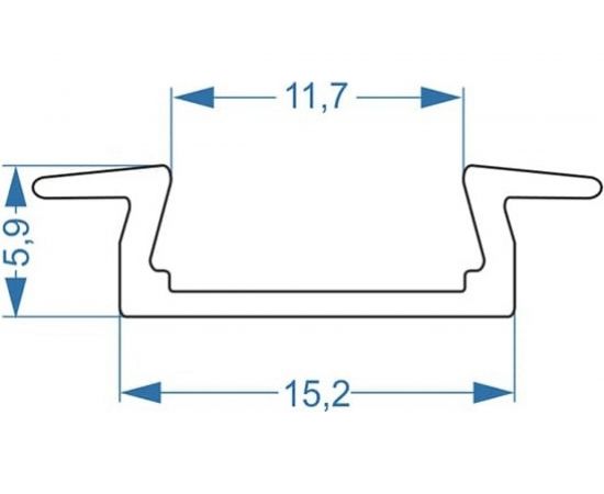Алюминиевый профиль ArdyLight встраиваемый ALS-31549 anod 2.0 с экраном комплект 50097-1 – изображение 3
