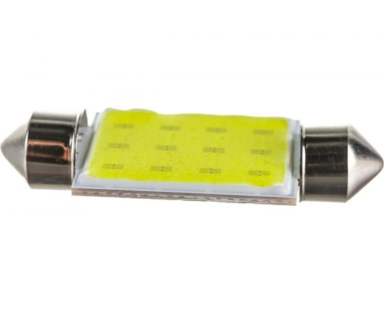 Автолампа диод SKYWAY T11 C5W 6W 1 COB диод 1-контурная 39мм белая S08201154 – изображение 3