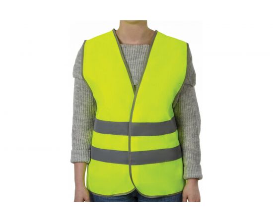 Сигнальный жилет ГРАНДМАСТЕР 2 светоотражающие полосы, лимонный, XL/52-54, эконом 610840 – изображение 4