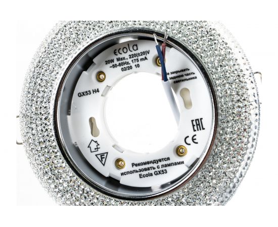 Встраиваемый светильник Ecola GX53 H4 LD7069 с подсветкой Модерн Прозрачный/Хром 35x125 /к+/ FT53CMEFB – изображение 4