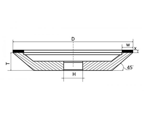 Круг алмазный шлифовальный 12А2-45 (75х6х3x16 мм; 100/80) КристАл Лтд 33715 – изображение 4