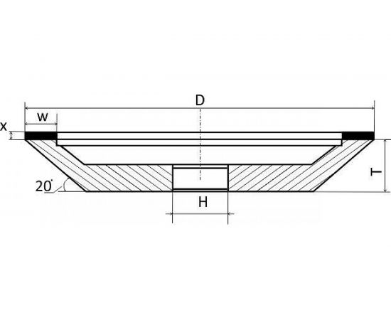 Круг алмазный шлифовальный 12А2-20 (125х10х2х32 мм; 100/80) КристАл Лтд 33415 – изображение 5