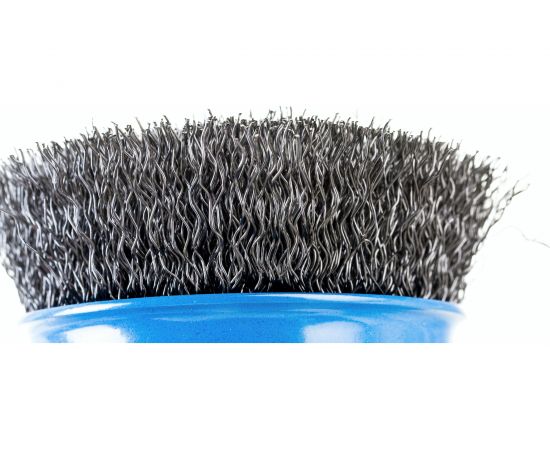 Щетка чашечная ПРОФЕССИОНАЛ (75 мм; М14; витая стальная проволока 0.3 мм) для УШМ ЗУБР 35261-075_z02 – изображение 5