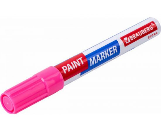 Лаковый маркер-краска BRAUBERG EXTRA paint marker 4 мм, розовый, улучшенная нитрооснова 151986 – изображение 5