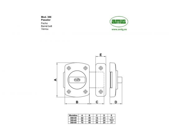 Задвижка Amig мод. 388-50 хром 6455 – изображение 10