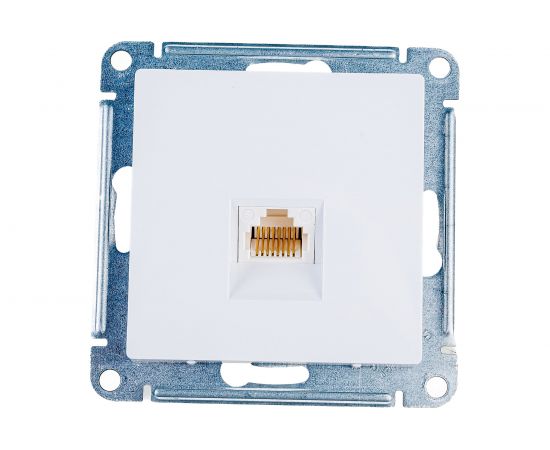 1-местный механизм телефонной розетки Schneider Electric скрытой проводки AtlasDesign RJ11 белый ATN000181 