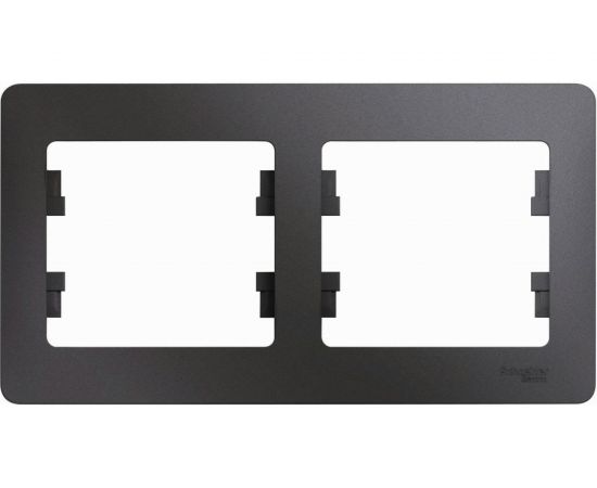 2-местная горизонтальная рамка Schneider Electric Glossa графит GSL001302 