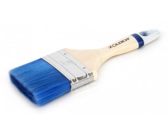 Плоская кисть для водных красок и лаков ZOLDER 75 х 15 мм, искусственная щетина, деревянная ручка aq07515 