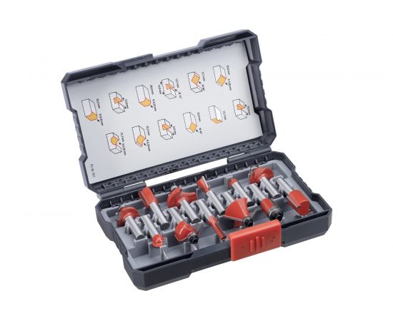 Набор фрез для фрезера 12 предметов kwb 757295 