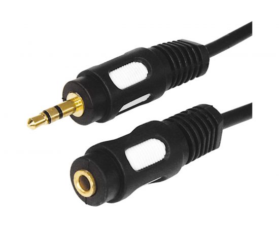 Шнур REXANT Стерео 3,5 мм гнездо - Стерео 3,5 мм штекер, длина 3 мeтра 17-4015 