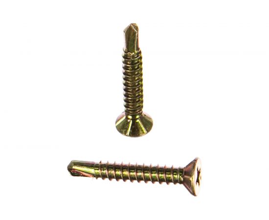 Оконный саморез Метизный двор 3,9x25 сверло, желтый, 15 шт. 4690441000446 