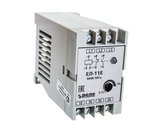 Реле контроля трехфазного напряжения Реле и Автоматика, ЕЛ-11Е 400В 50Гц A8222-77135143 