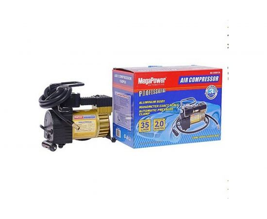 Поршневой компрессор 150PSI 35л/мин, 14А с автоматическим фиксатором давления MEGAPOWER M-14001A 