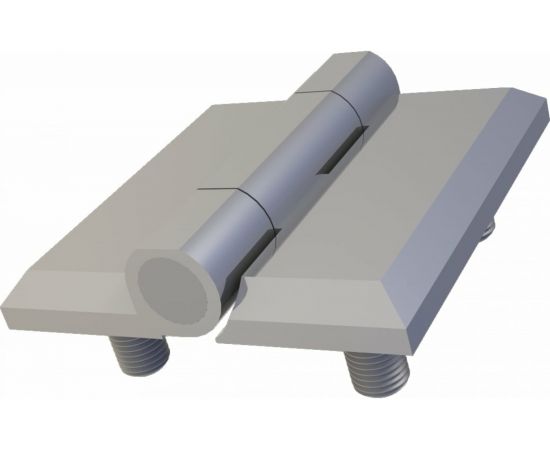 Накладная петля ТРИЗАМ ПН4040.1.2.1 (40х40 мм; металл; хром; 4 шпильки М5; 180 градусов) TRZ0089 