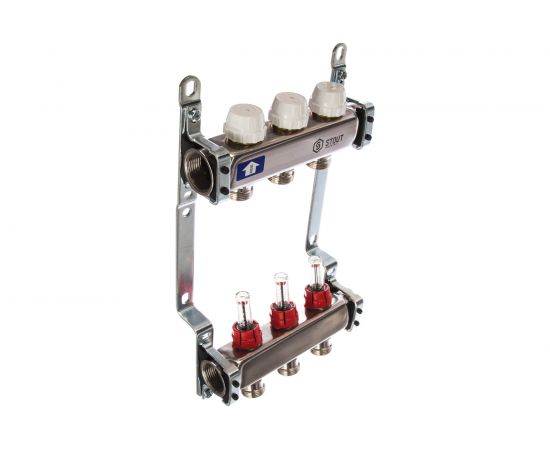 Коллектор из нержавеющей стали с расходомерами 3 вых. STOUT SMS 0917 000003 – изображение 2