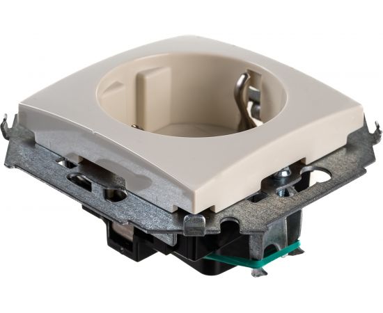 Розетка Simon 2P+E Schuko, со шторками, 16А, 250В, винтовой зажим, слоновая кость 20 1591443-031 – изображение 2