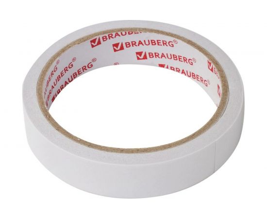 Двухсторонняя клейкая лента на бумажной основе BRAUBERG 19 мм х 10 м 227268 – изображение 2