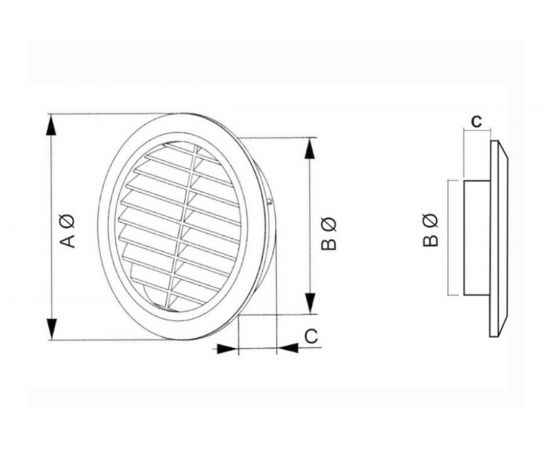 Решетка вентиляционная круглая 180 fi150 диаметр дымохода 150 мм MTG 426048 – изображение 2