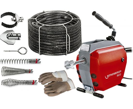 Переносная электрическая машина для чистки труб 800Вт Rothenberger R650 72680 – изображение 2