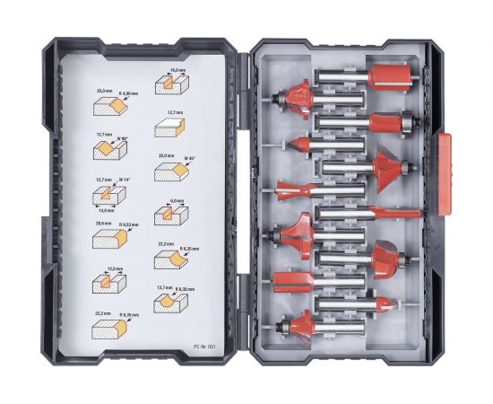 Набор фрез для фрезера 12 предметов kwb 757295 – изображение 2