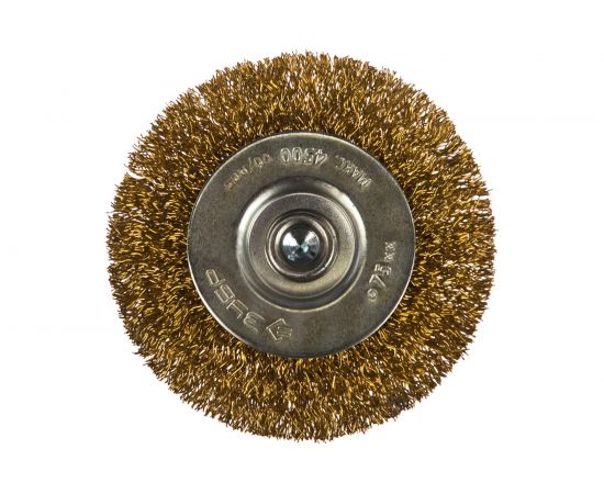 Щетка дисковая (75 мм; 0.3 мм; витая латунированная стальная проволока) для дрел�� ЗУБР 3520-075_z02 – изображение 2