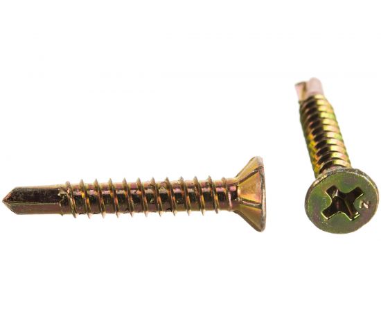 Оконный саморез Метизный двор 3,9x25 сверло, желтый, 15 шт. 4690441000446 – изображение 3