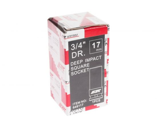 Головка торцевая 3/4” 17 4-х гранная квадрат ударная высокая L=90мм JTC 649117 – изображение 3
