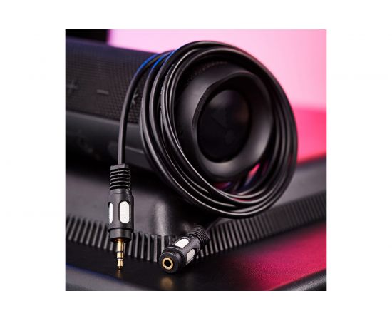 Шнур REXANT Стерео 3,5 мм гнездо - Стерео 3,5 мм штекер, длина 3 мeтра 17-4015 – изображение 3