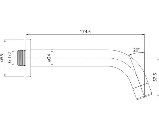 Настенный излив для ванны IDDIS 001SB00i63 – изображение 3