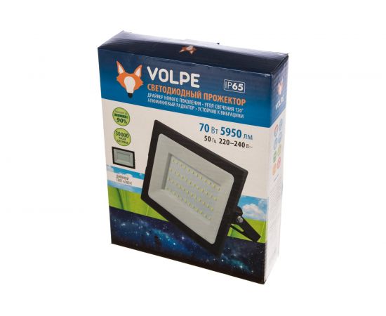 Светодиодный прожектор Volpe ULF-Q513 70W/6500K IP65 220-240В BLACK. UL-00004343 – изображение 3