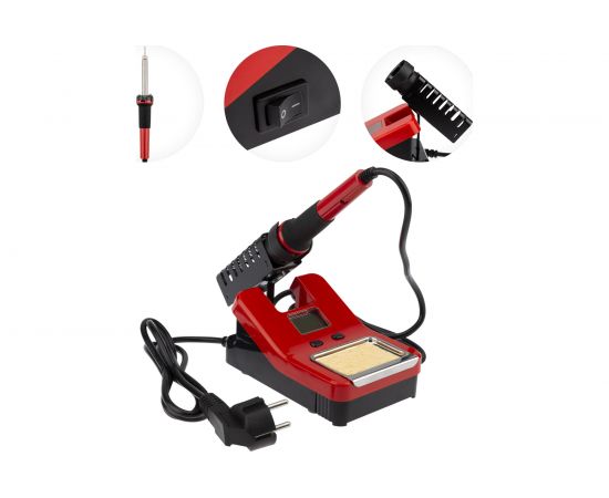 Паяльная станция с цифровым дисплеем 160-480С 220В 40Вт REXANT ZD-8906L 12-0150 – изображение 3