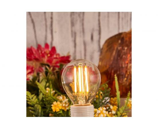 Филаментная лампа REXANT Шарик GL45 7.5 Вт 2700K E14 диммируемая 604-125 – изображение 3