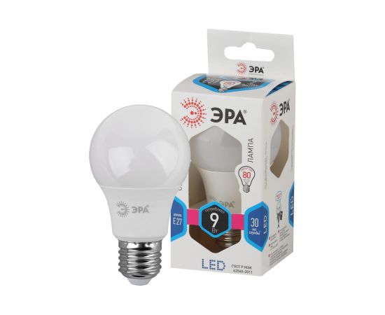 Светодиодная лампа ЭРА LED A60-9W-840-E27, груша, нейтральный Б0032247 – изображение 3
