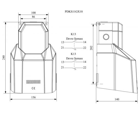 Педаль-выключатель Emas с защитной крышкой 2x1НО+1НЗ, 250 В, 4 А PDKS11GX10 – изображение 4
