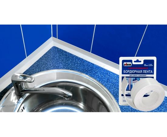 Самоклеящаяся бордюрная лента UNIBOB 38 мм х 3,35 м белая 211788 – изображение 4