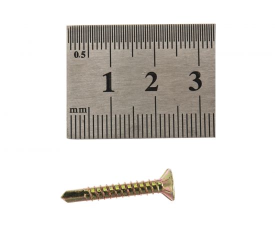 Оконный саморез Метизный двор 3,9x25 сверло, желтый, 15 шт. 4690441000446 – изображение 4