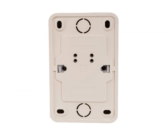 Двухместная розетка АБК-СИЛА с заземлением 16А 220В (керамика) "АЛЬТАИР" сосна 1 шт 5400407 – изображение 4