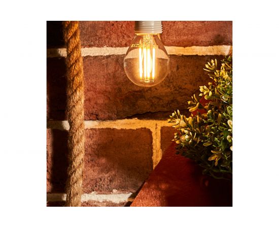 Филаментная лампа REXANT Шарик GL45 7.5 Вт 2700K E14 диммируемая 604-125 – изображение 4